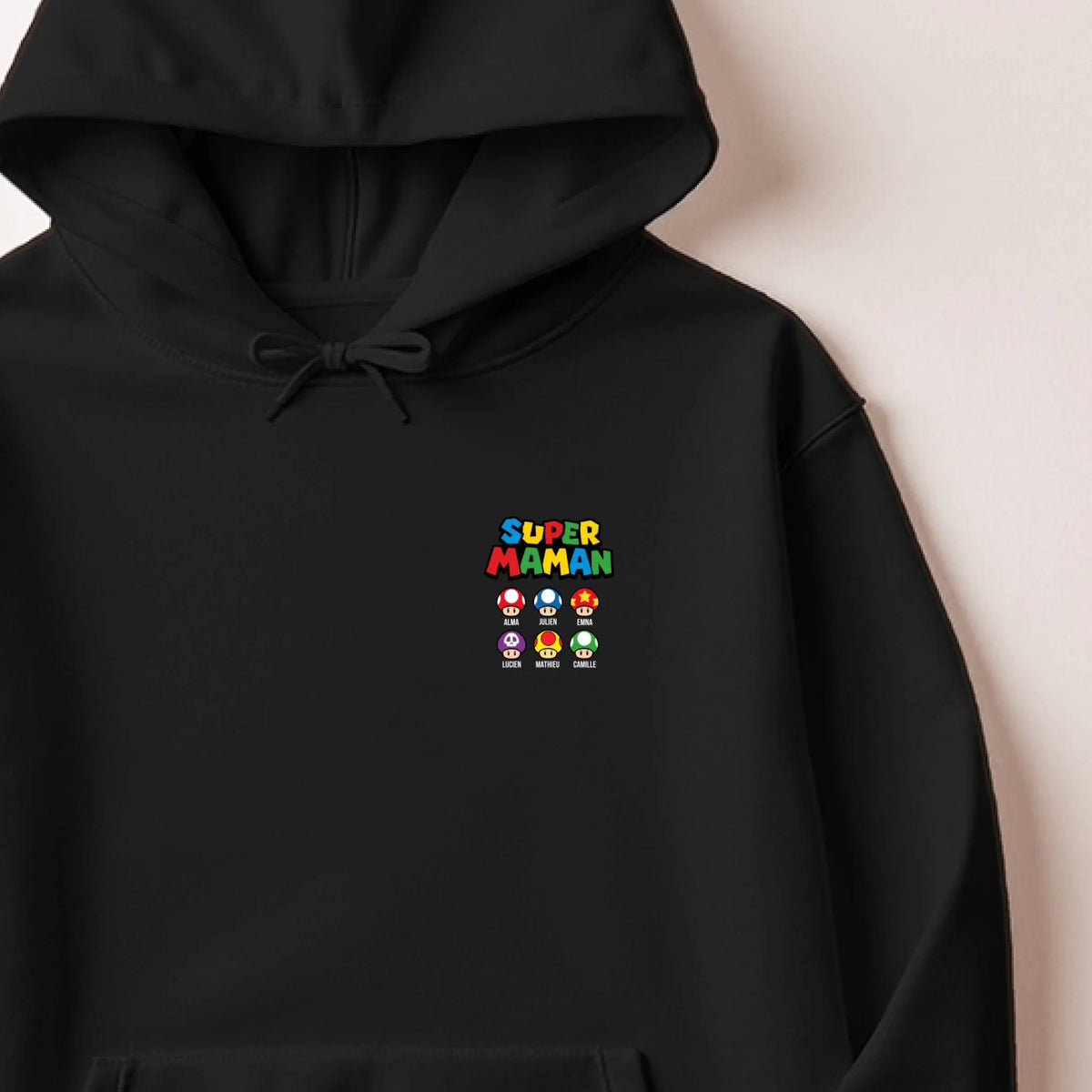 Pull Super Maman personnalisé – Prénoms des enfants – vue 22