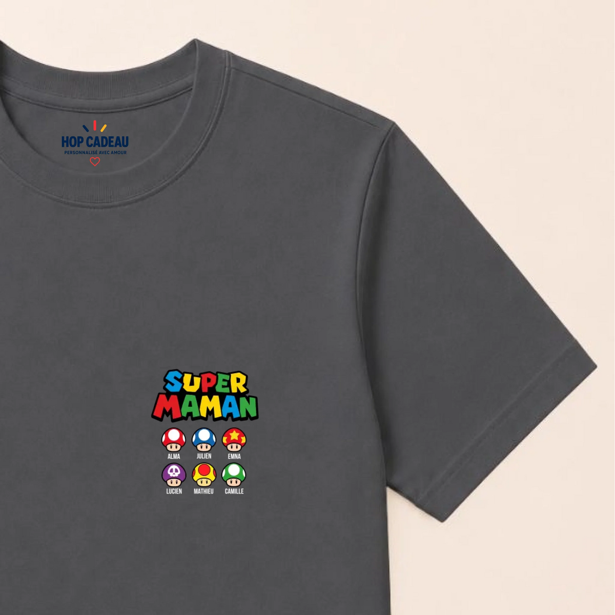 Pull Super Maman personnalisé – Prénoms des enfants – vue 35
