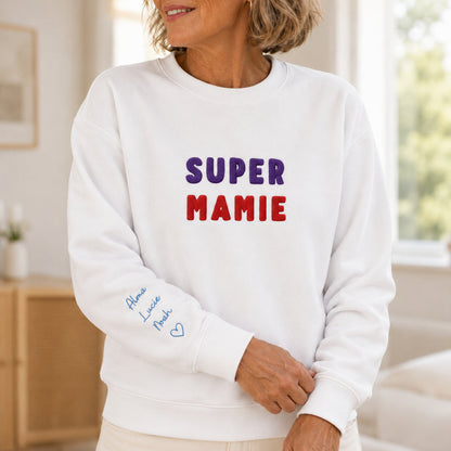 Sweat personnalisé mamie brodé - Super mamie – vue 4