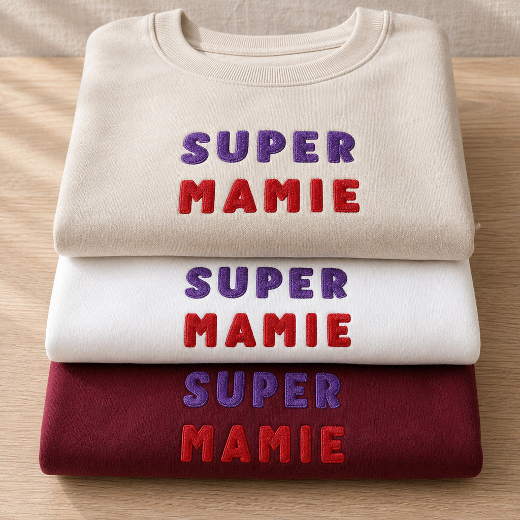 Sweat personnalisé mamie brodé - Super mamie – vue 6