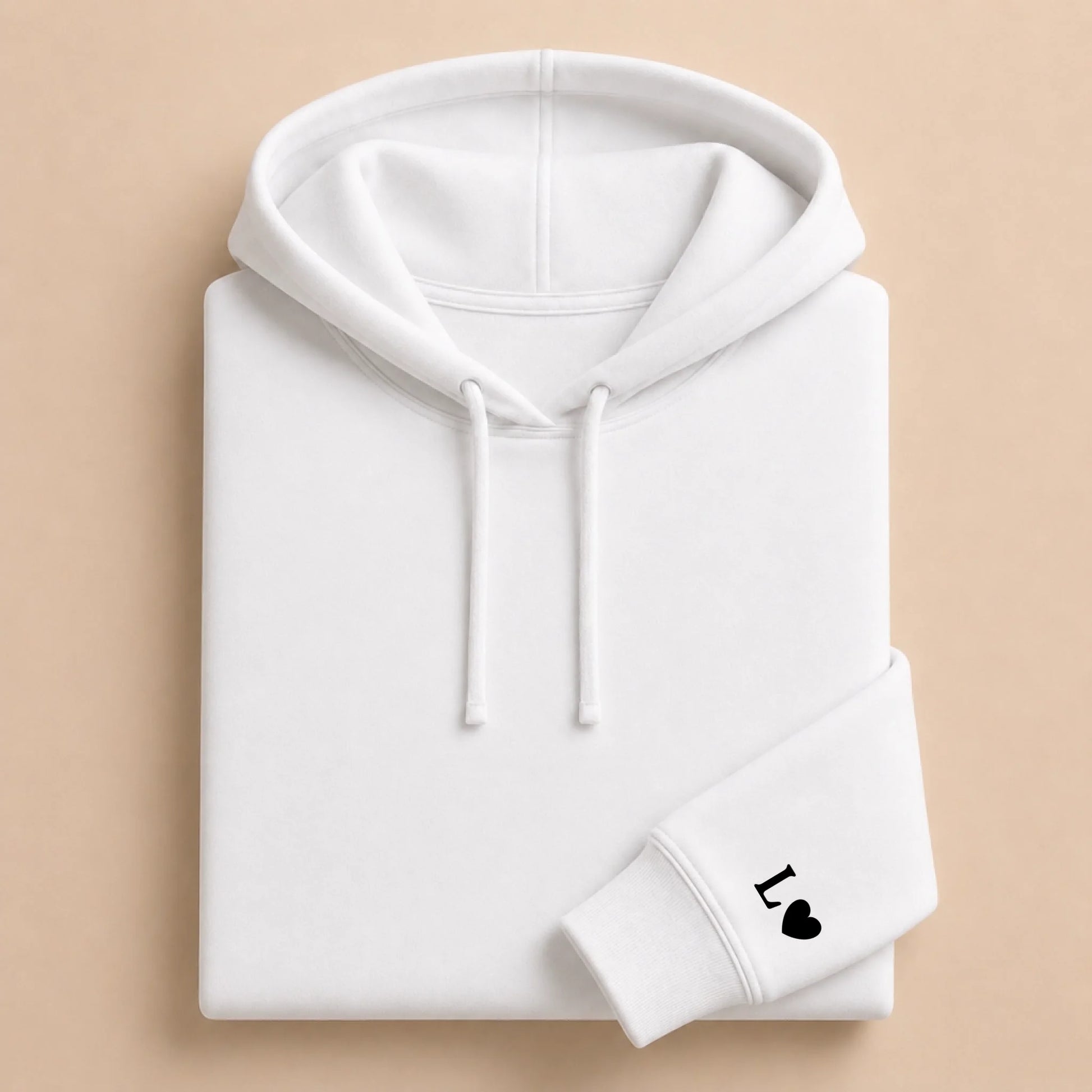 Sweat à capuche couple assorti personnalisé brodé – Hoodie Broderie Droite Rouge