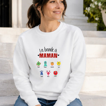 Sweat à capuche Maman personnalisé – La bande à Maman – vue 11