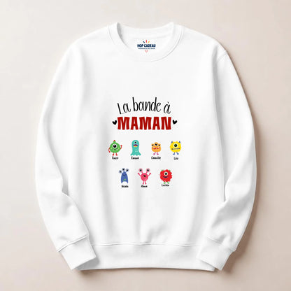 Sweat à capuche Maman personnalisé – La bande à Maman – vue 14