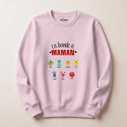 Sweat à capuche Maman personnalisé – La bande à Maman – vue 15