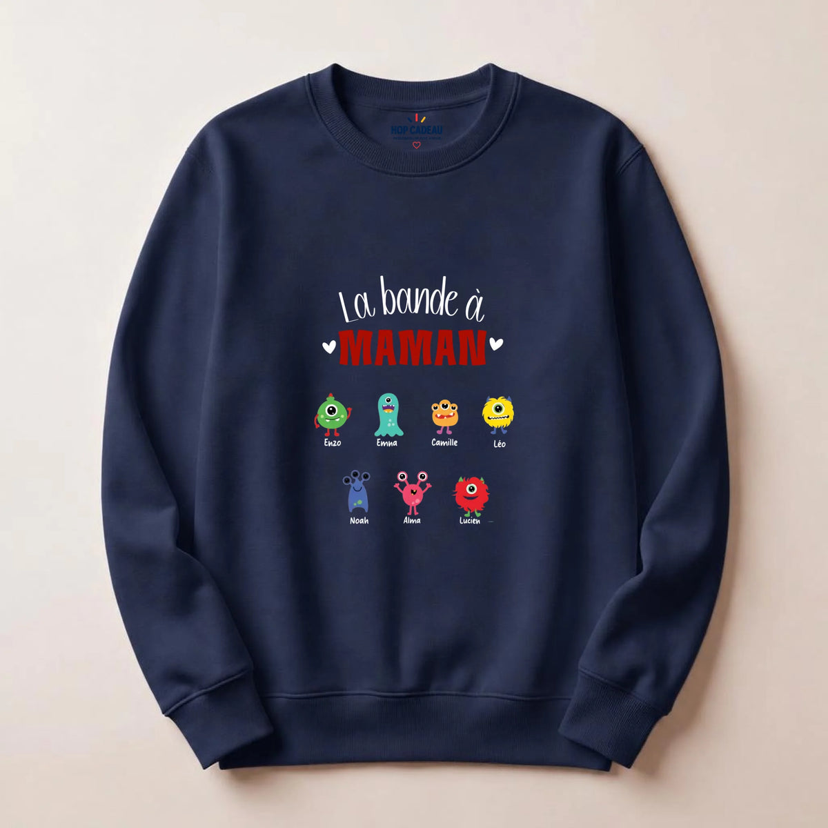 Sweat à capuche Maman personnalisé – La bande à Maman – vue 21