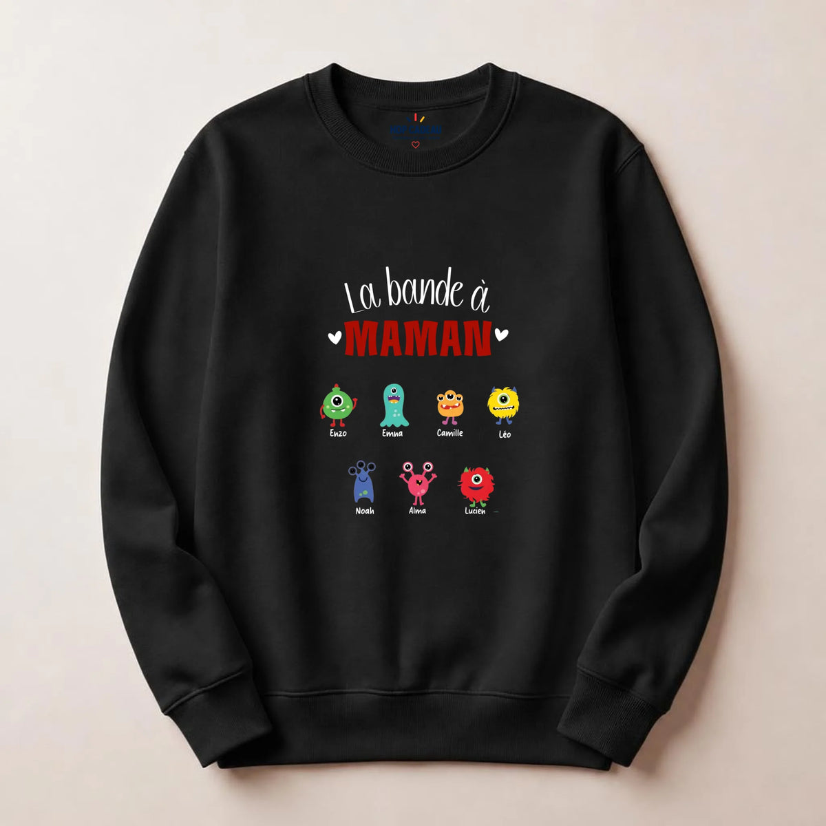Sweat à capuche Maman personnalisé – La bande à Maman – vue 22