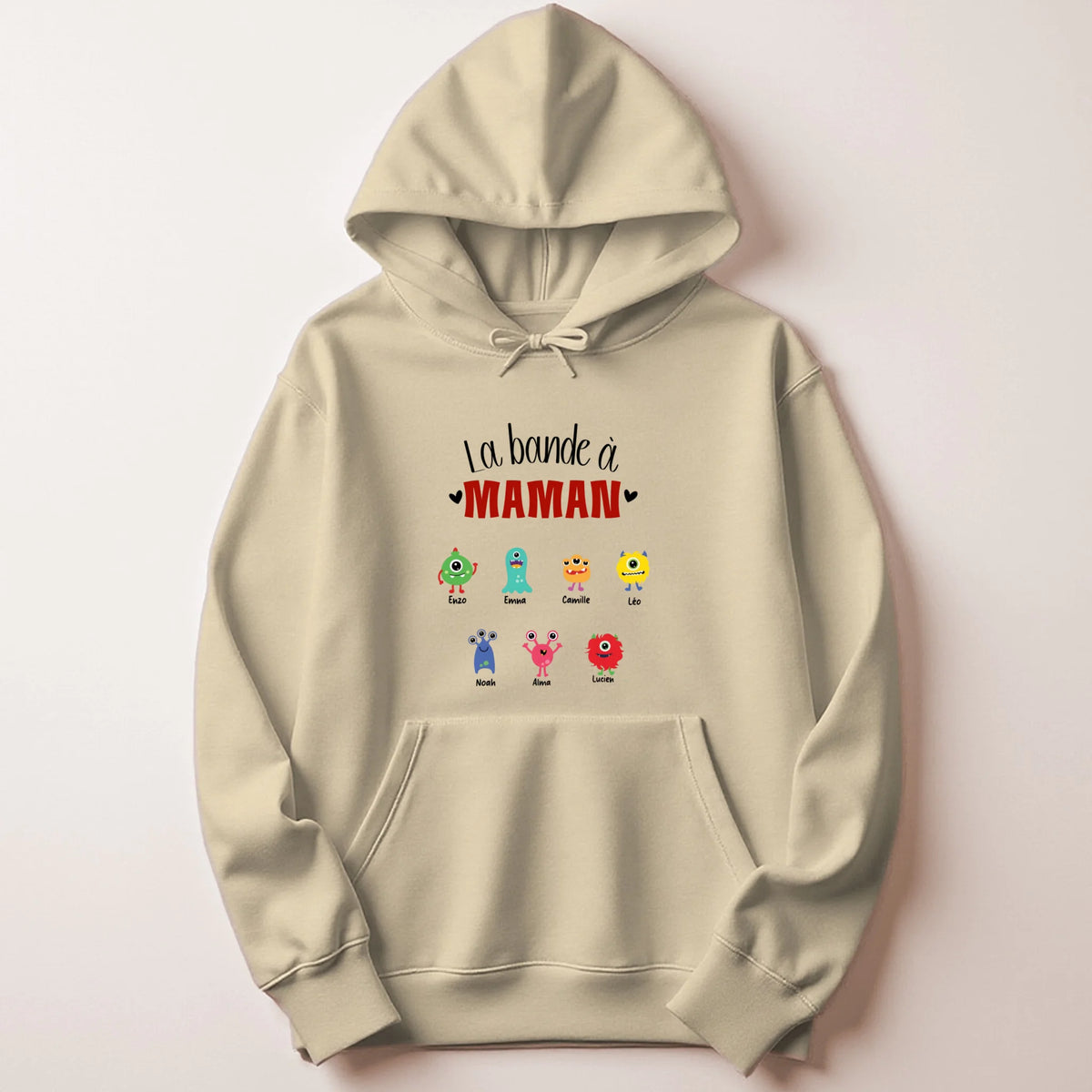 Sweat à capuche Maman personnalisé – La bande à Maman – vue 4