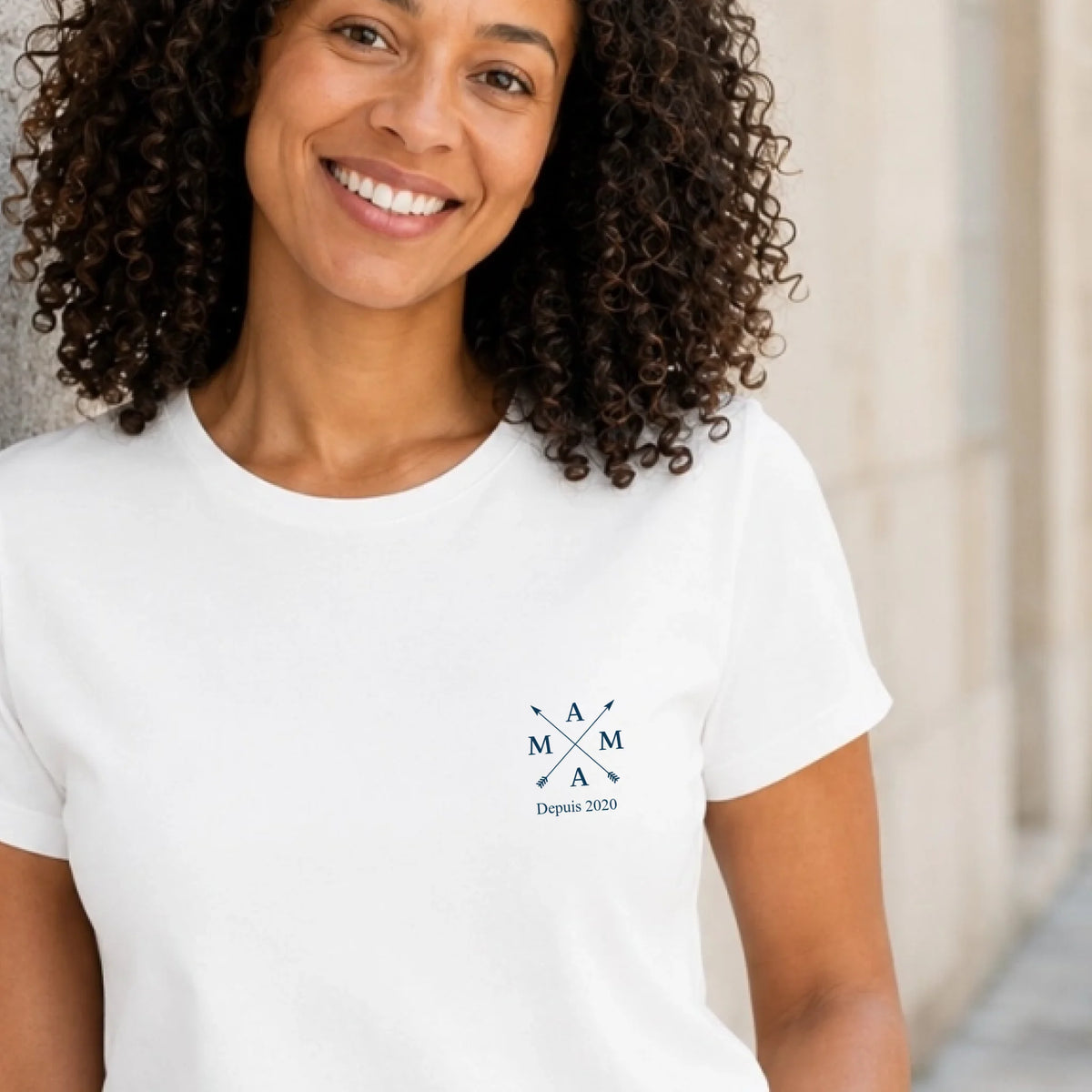 Sweat à capuche Mama personnalisé – Monogramme et année – vue 24