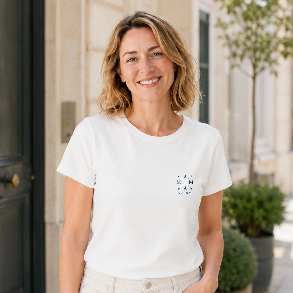 Sweat à capuche Mama personnalisé – Monogramme et année – vue 26
