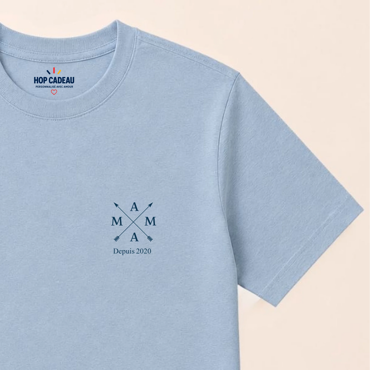 Sweat à capuche Mama personnalisé – Monogramme et année – vue 35
