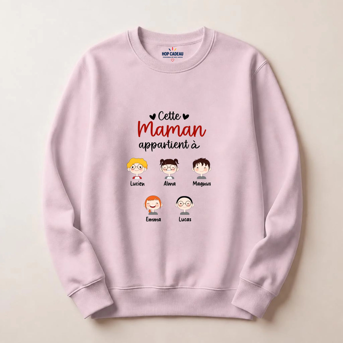 Sweat à capuche Maman personnalisé – Cette Maman appartient à – vue 15