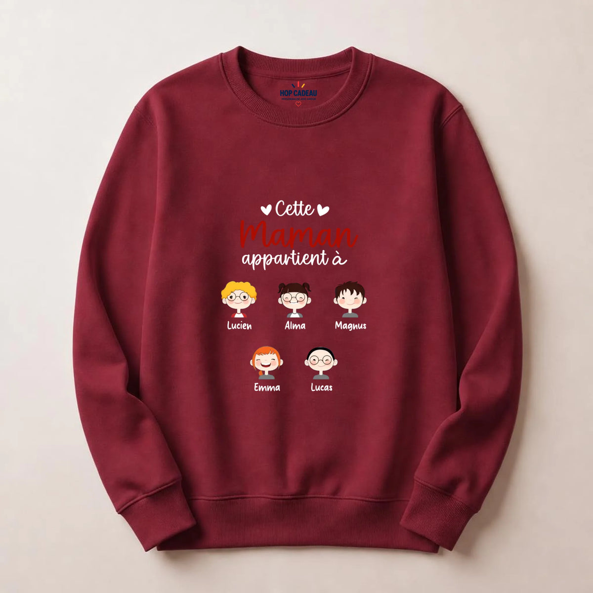 Sweat à capuche Maman personnalisé – Cette Maman appartient à – vue 18