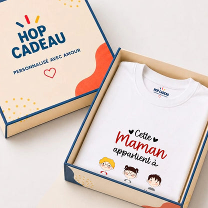 Sweat à capuche Maman personnalisé – Cette Maman appartient à – vue 24