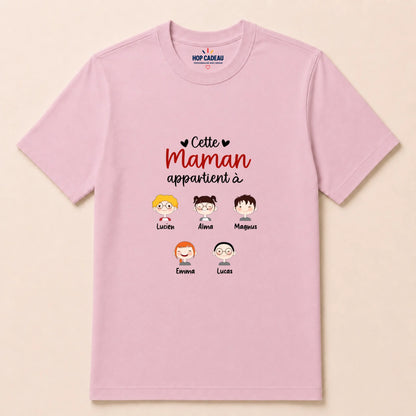 Sweat à capuche Maman personnalisé – Cette Maman appartient à – vue 36