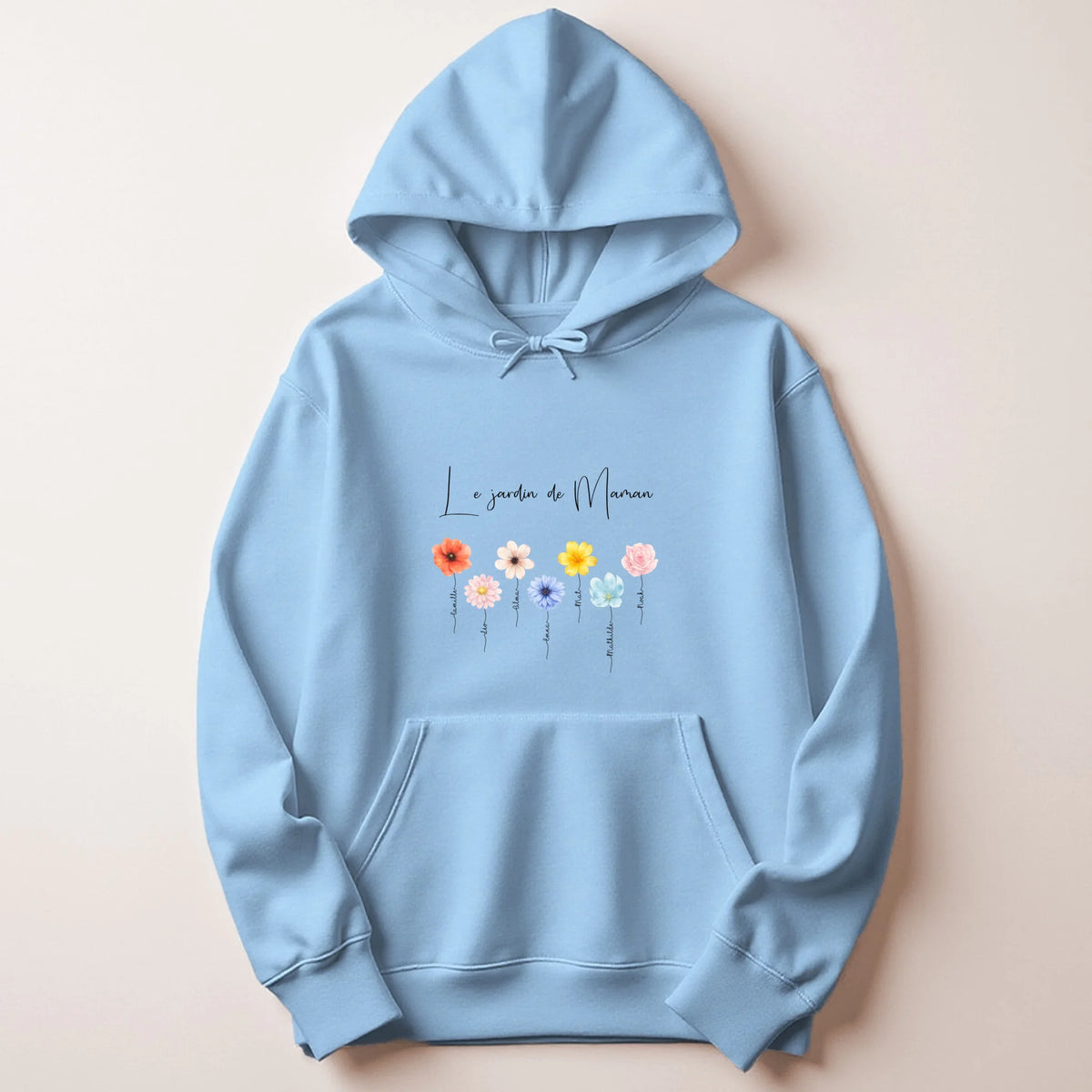 Sweat à capuche Maman personnalisé – Le jardin de Maman – vue 10