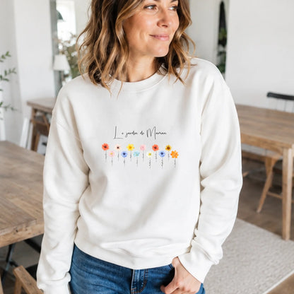 Sweat à capuche Maman personnalisé – Le jardin de Maman – vue 11