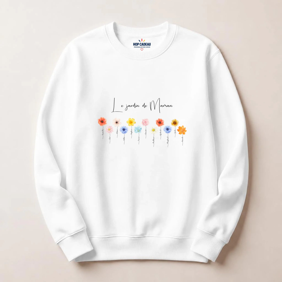 Sweat à capuche Maman personnalisé – Le jardin de Maman – vue 14