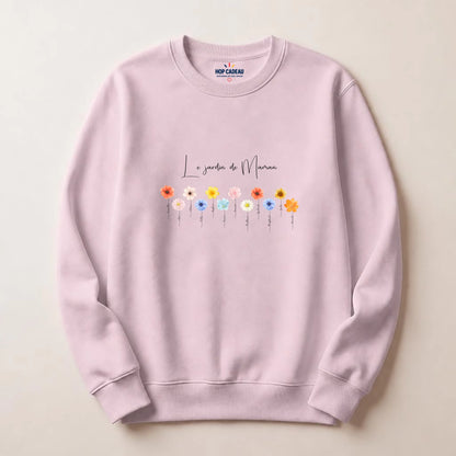 Sweat à capuche Maman personnalisé – Le jardin de Maman – vue 15