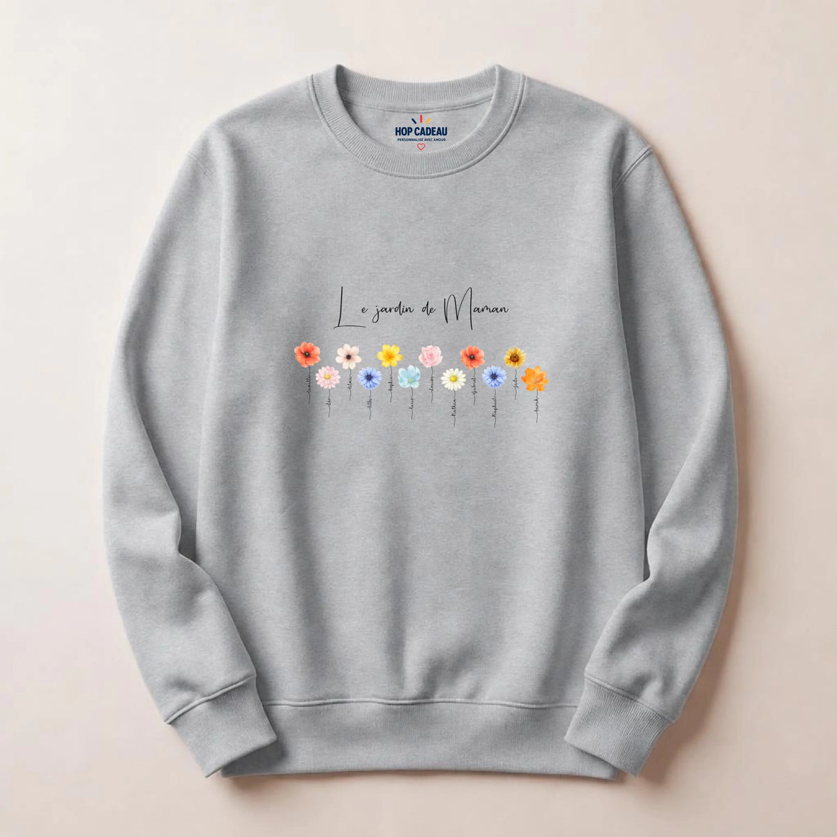 Sweat à capuche Maman personnalisé – Le jardin de Maman – vue 17