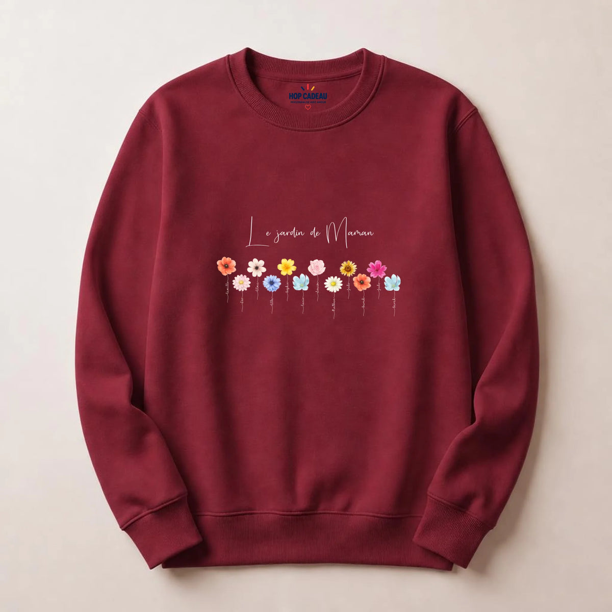 Sweat à capuche Maman personnalisé – Le jardin de Maman – vue 18