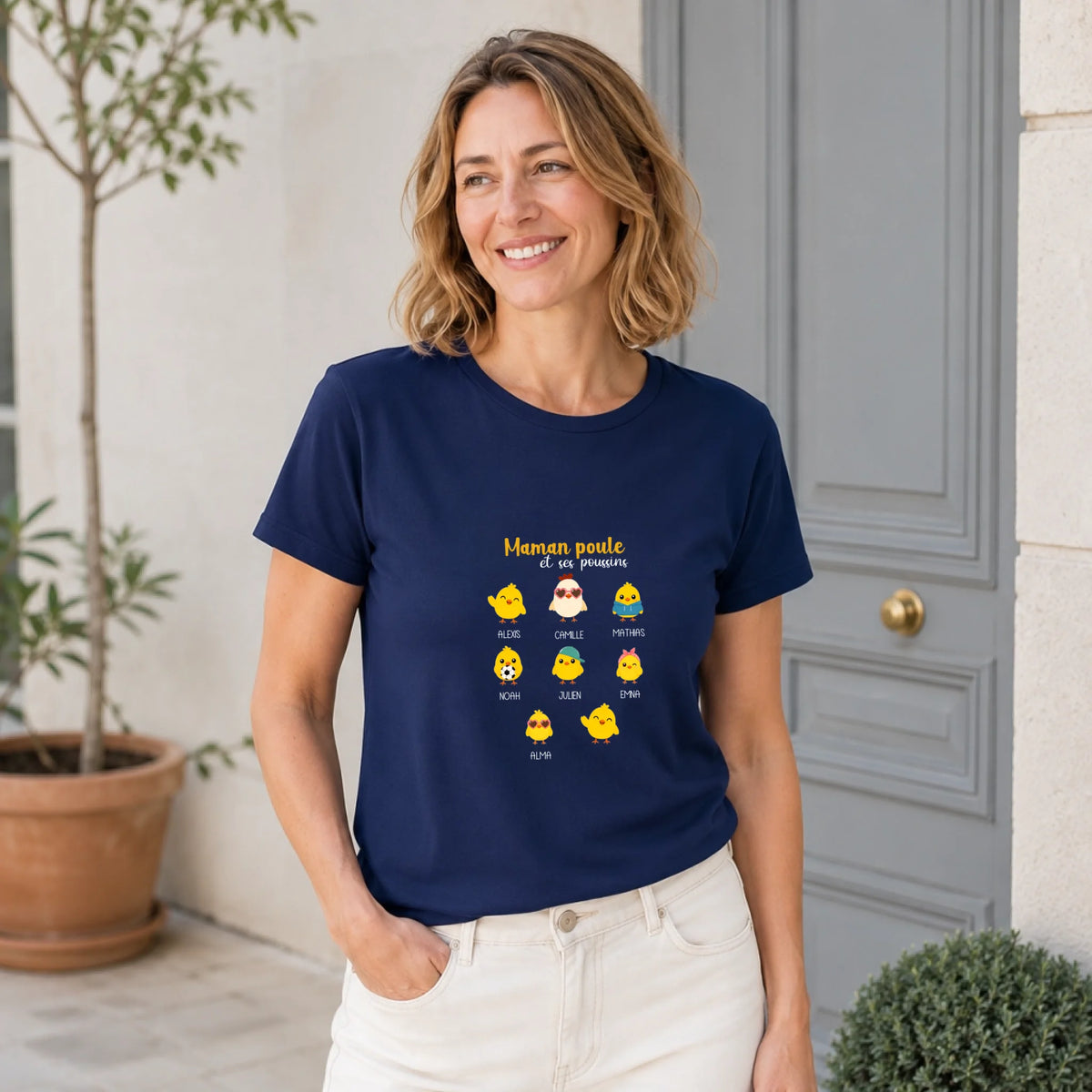 Sweat à capuche Maman personnalisé – Maman Poule – vue 24