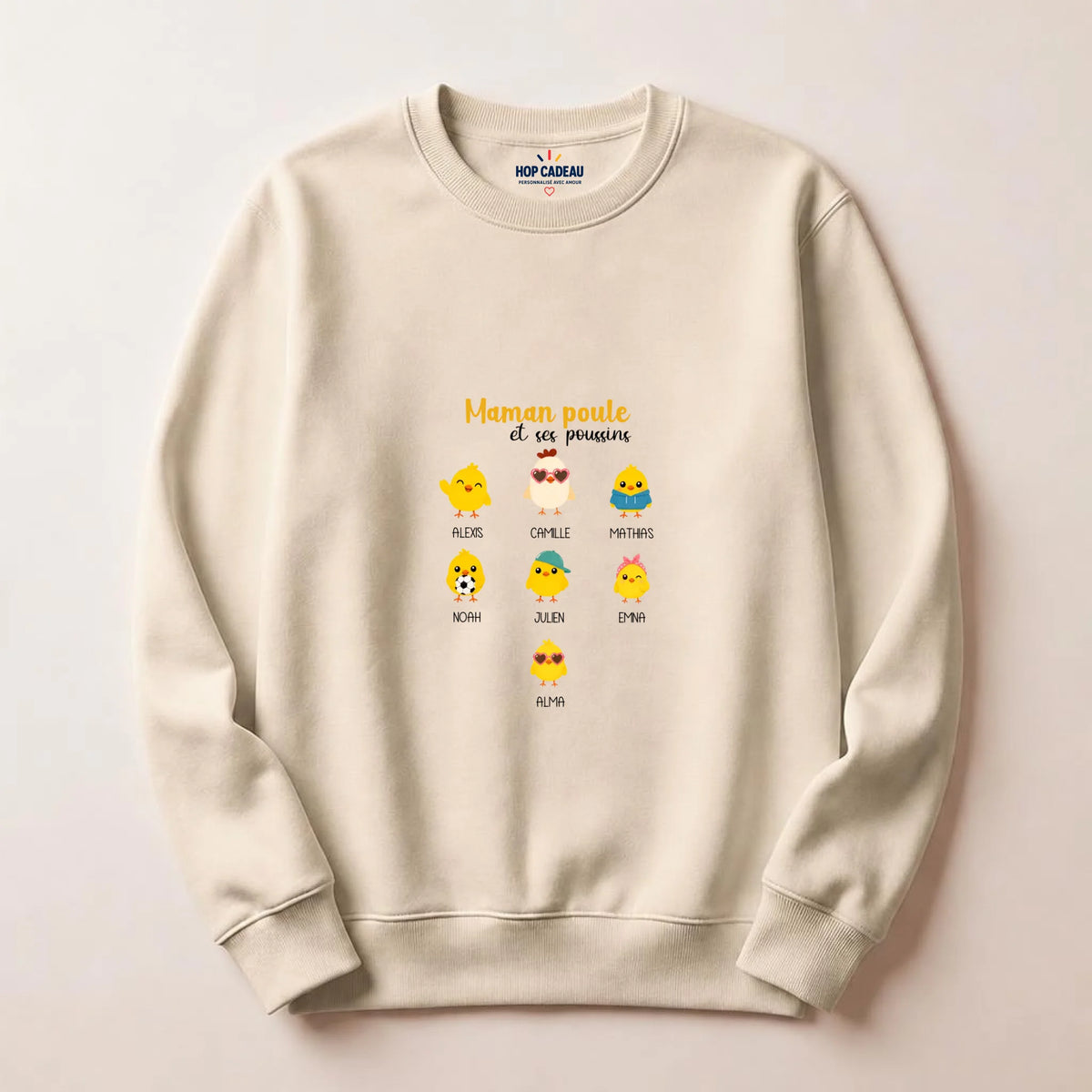 Sweat à capuche Maman personnalisé – Maman Poule – vue 9