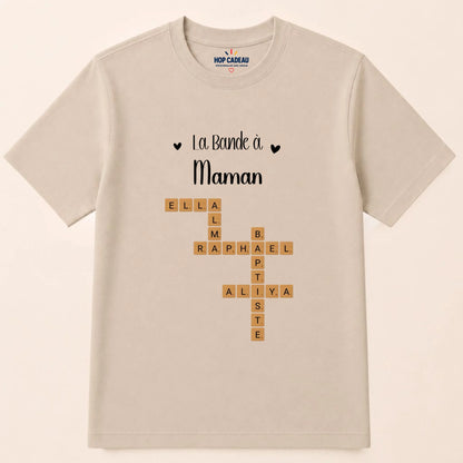 Sweat à capuche Maman personnalisé – Prénoms façon Scrabble – vue 28