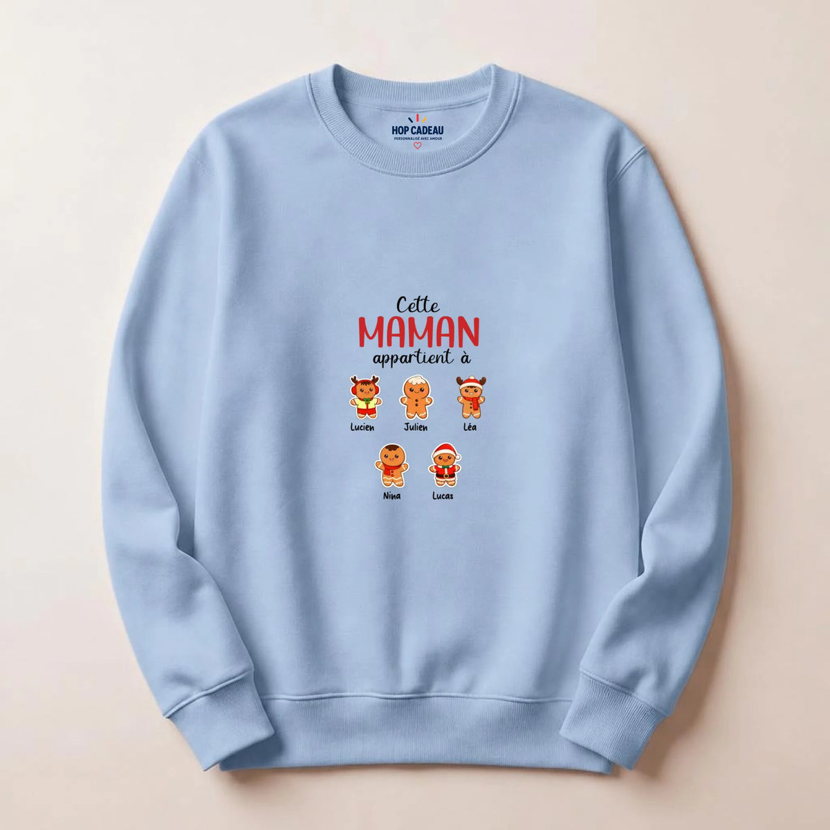 Sweat à capuche de Noël Maman personnalisé – Pain d’épice – vue 16