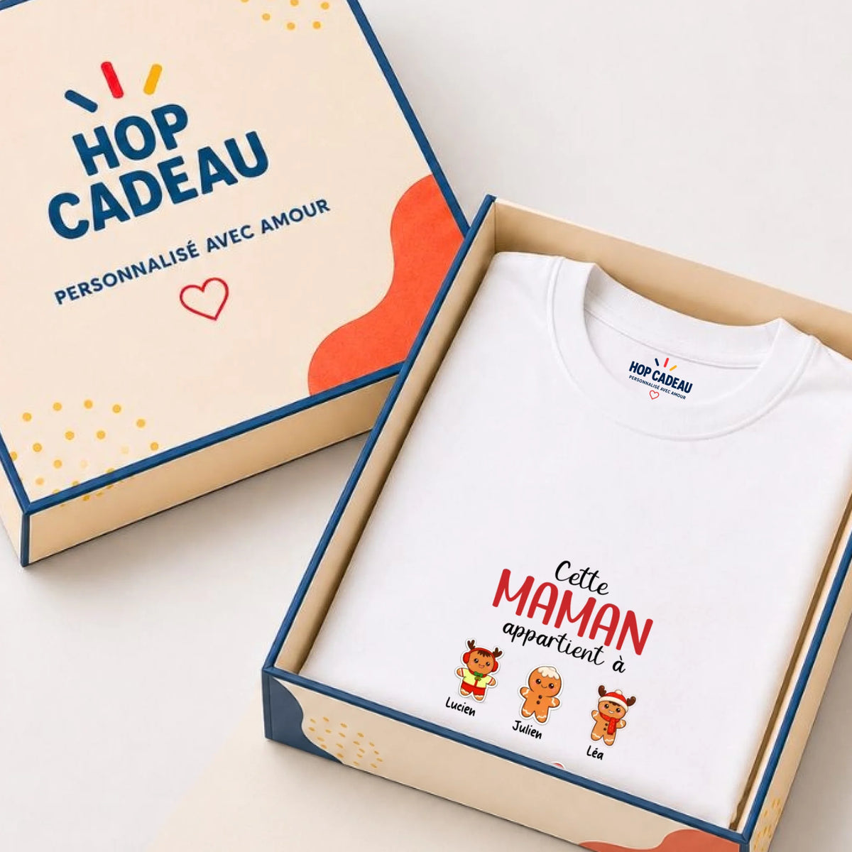 Sweat à capuche de Noël Maman personnalisé – Pain d’épice – vue 24