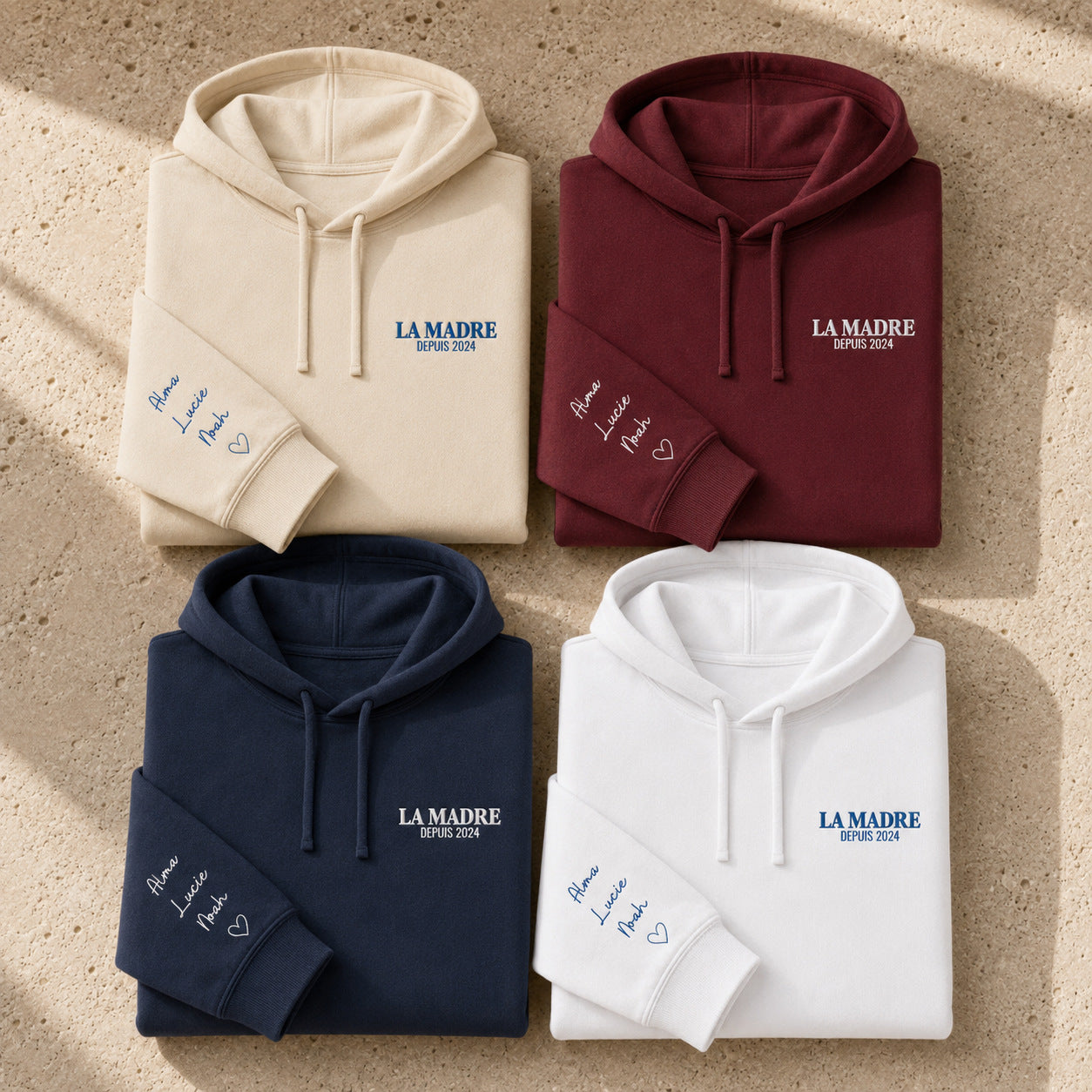 Sweat à capuche personnalisé maman - La Madre depuis – vue 4