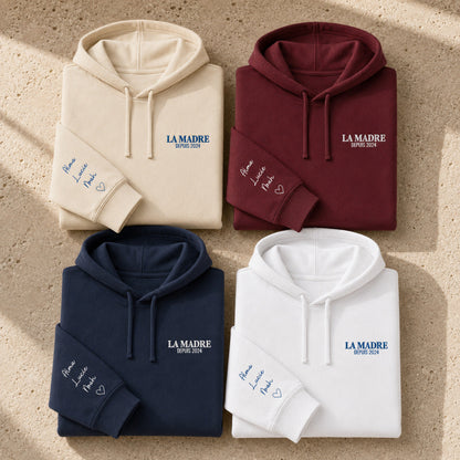 Sweat à capuche personnalisé maman - La Madre depuis – vue 4