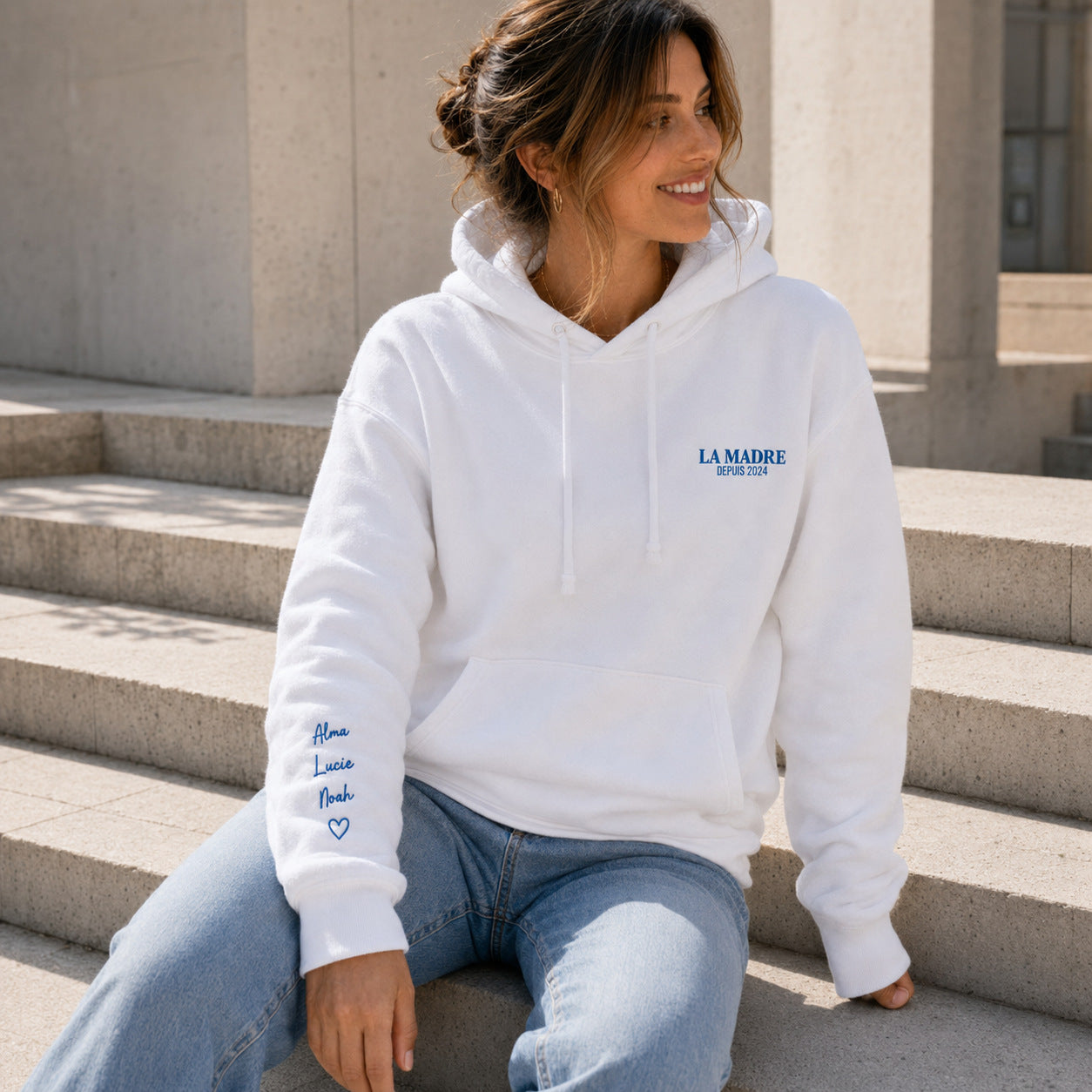 Sweat à capuche personnalisé maman - La Madre depuis