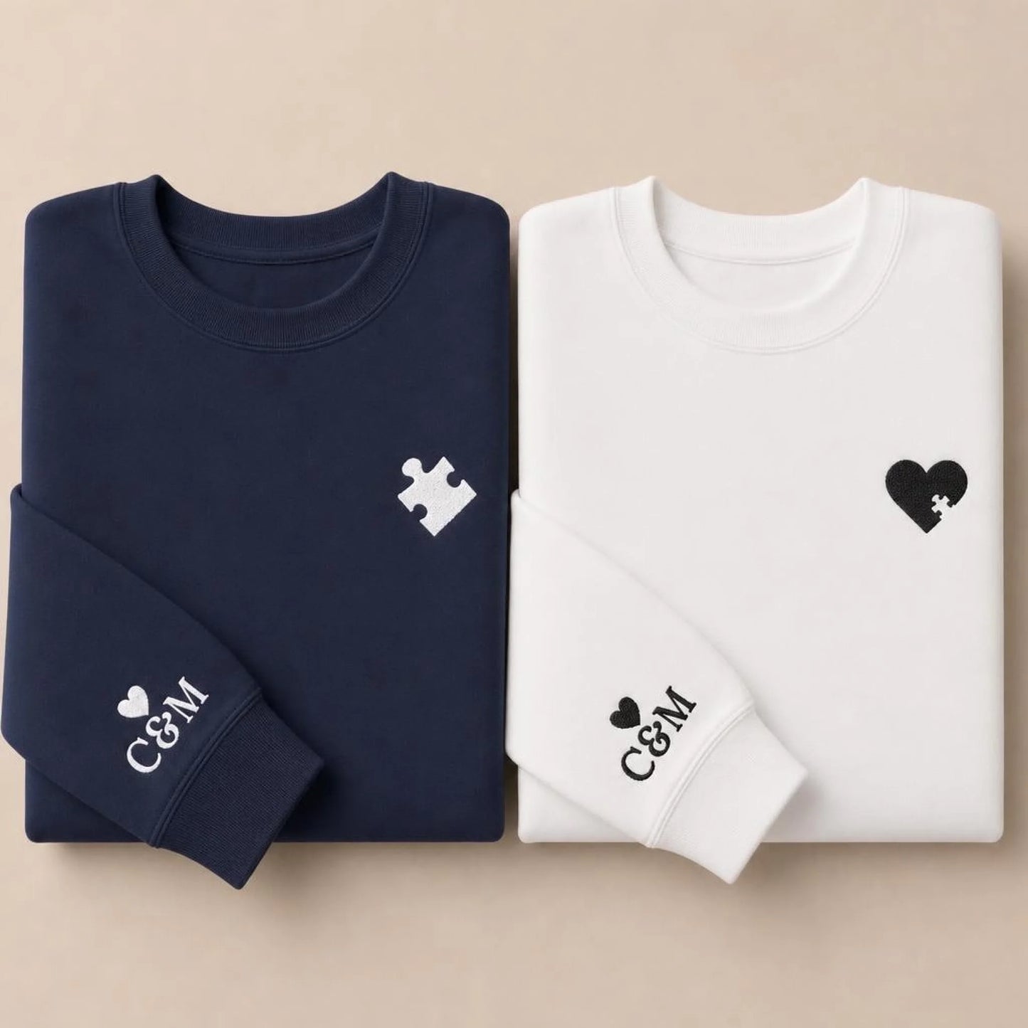 Sweat à capuche personnalisé couple broderie – 1T-shirt personnalisé