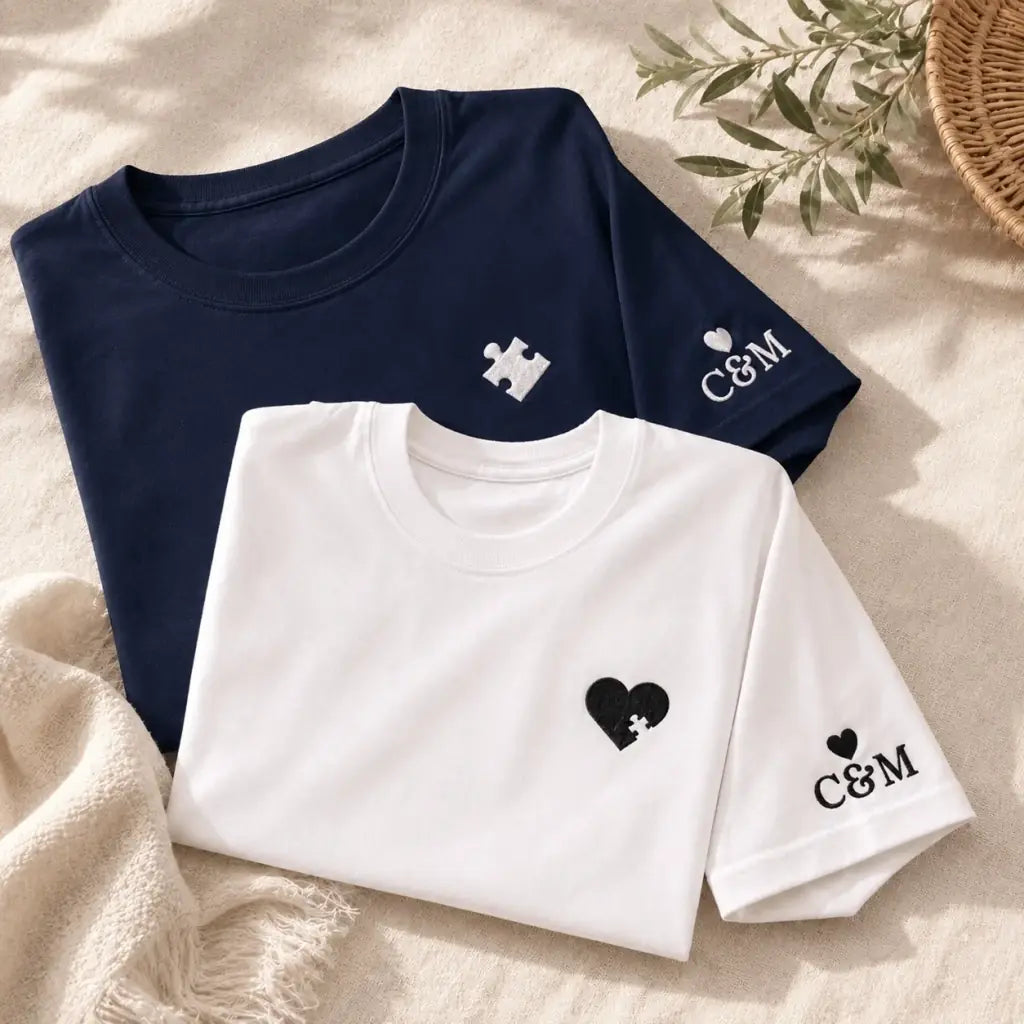 Sweat à capuche personnalisé couple broderie – vue 47