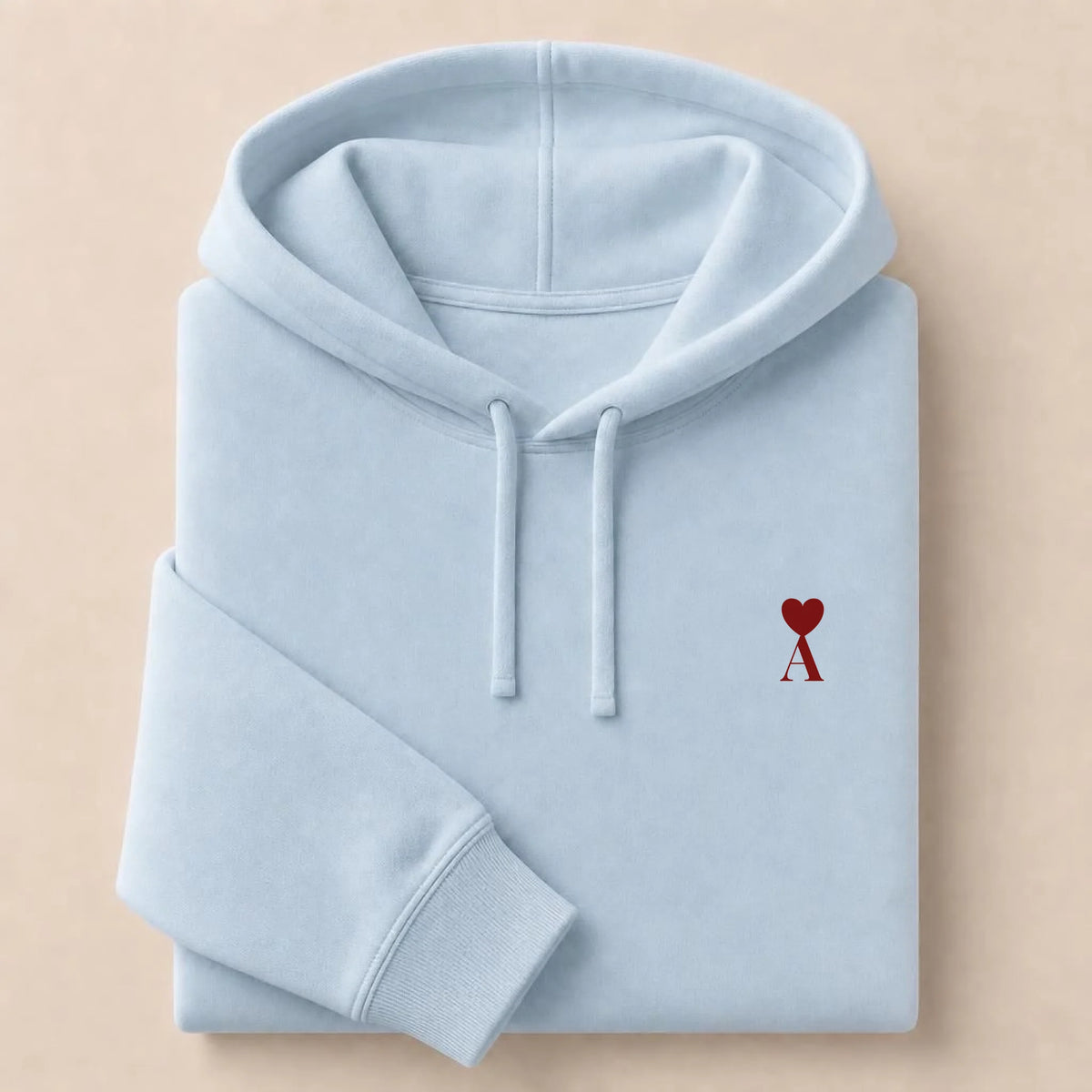 Sweat à capuche personnalisé couple initiale – vue 13