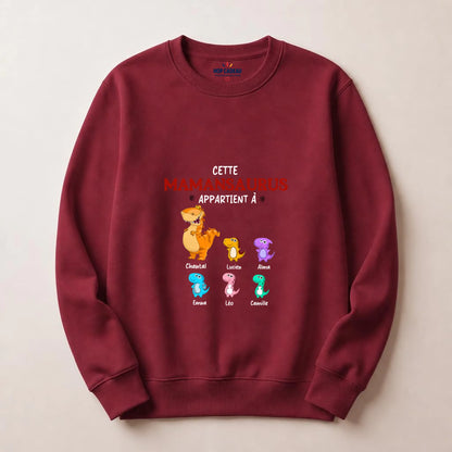 Sweat à capuche Maman personnalisé – Mamansaurus – vue 18