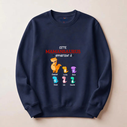 Sweat à capuche Maman personnalisé – Mamansaurus – vue 21