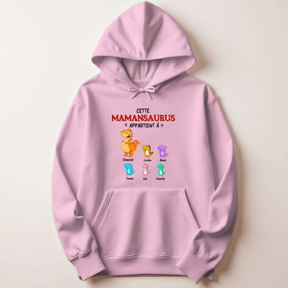 Sweat à capuche Maman personnalisé – Mamansaurus – vue 7