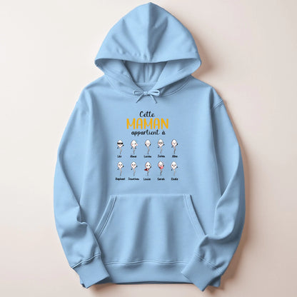 Sweat à capuche Maman personnalisé – Ses enfants – vue 10
