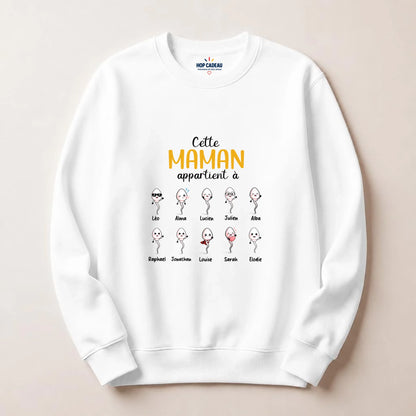 Sweat à capuche Maman personnalisé – Ses enfants – vue 14