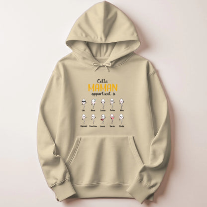 Sweat à capuche Maman personnalisé – Ses enfants – vue 4