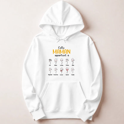 Sweat à capuche Maman personnalisé – Ses enfants – vue 8