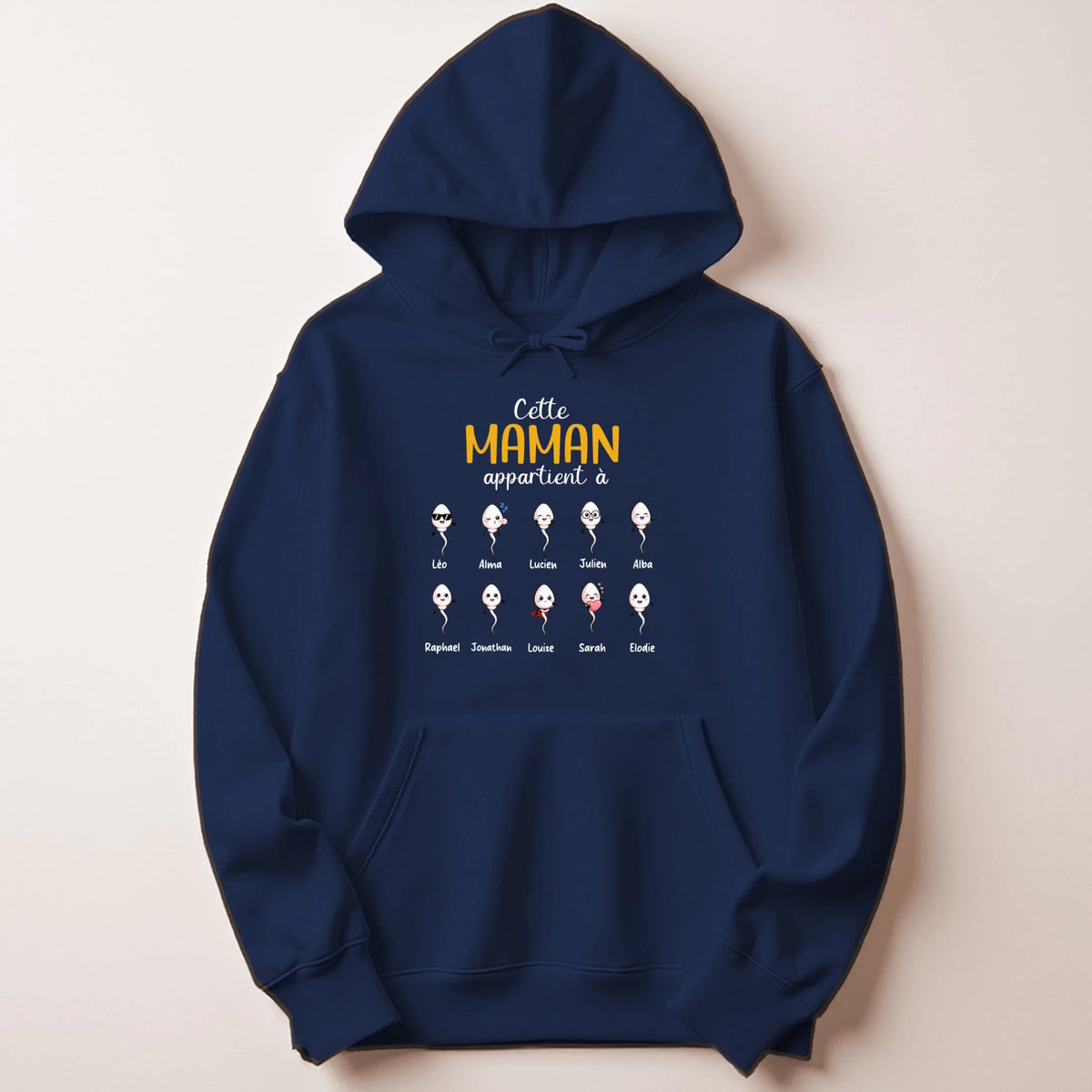 Sweat à capuche Maman personnalisé – Ses enfants – vue 9