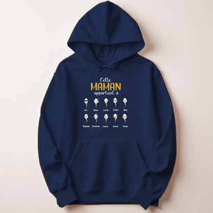 Sweat à capuche Maman personnalisé – Ses enfants – vue 9