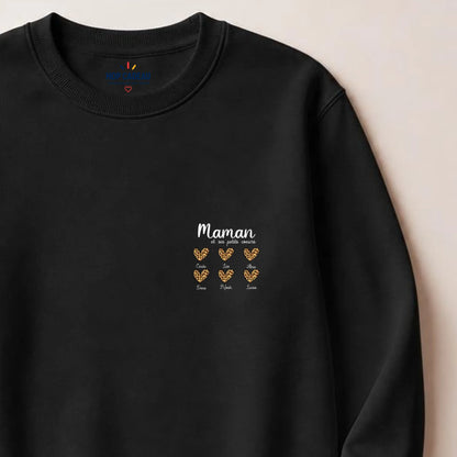 Sweat à capuche Maman personnalisé – Ses petits cœurs – vue 21
