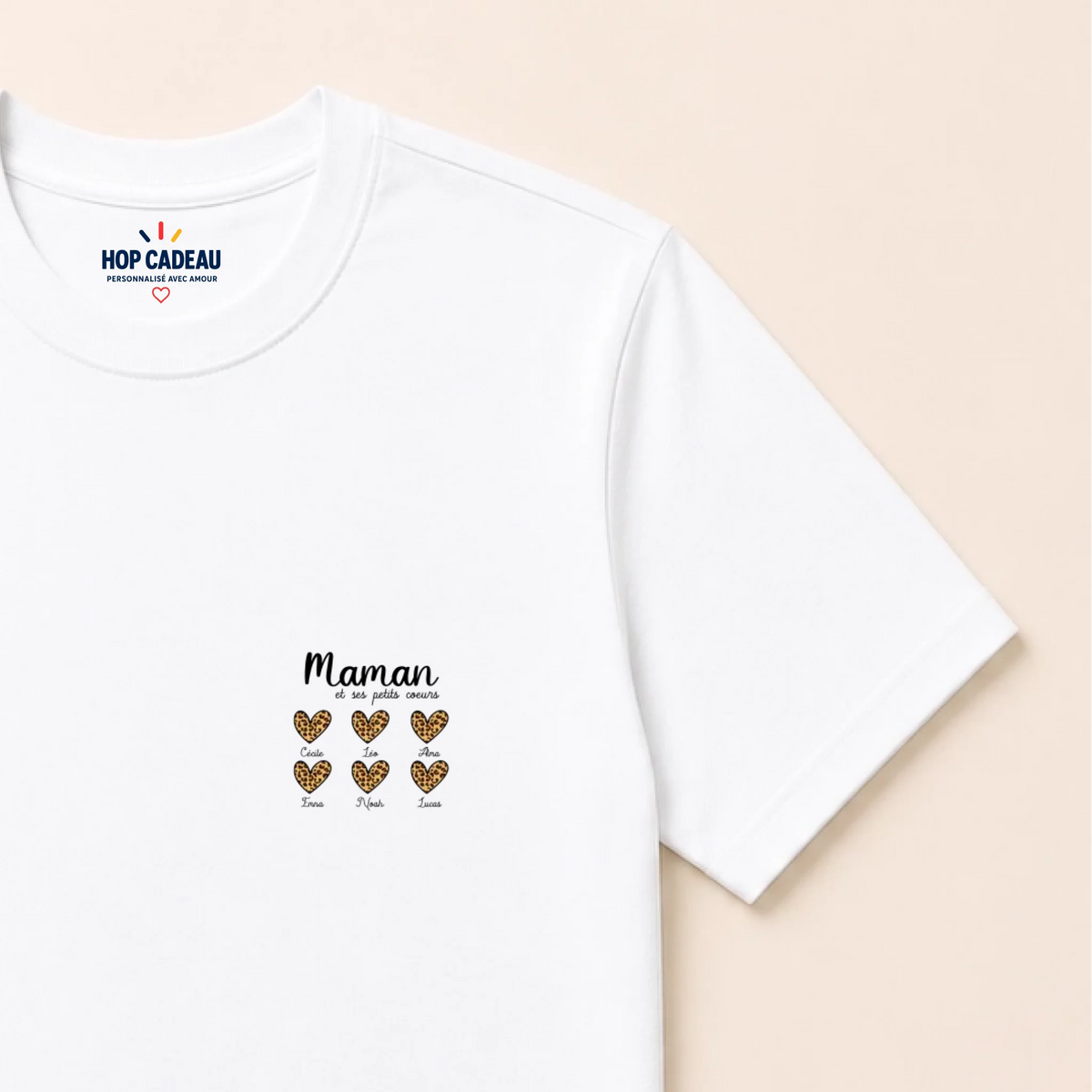 Sweat à capuche Maman personnalisé – Ses petits cœurs – vue 25