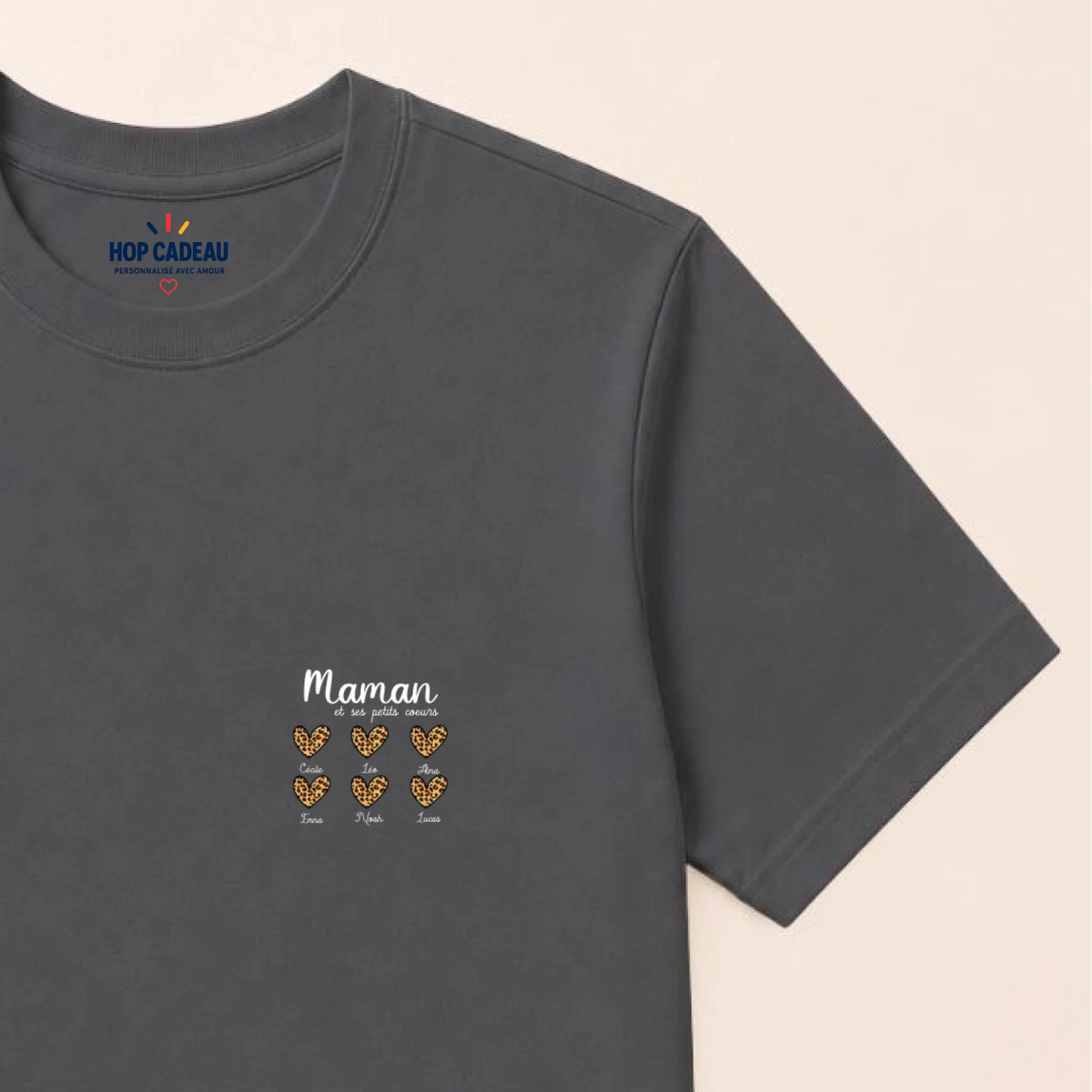 Sweat à capuche Maman personnalisé – Ses petits cœurs – vue 31