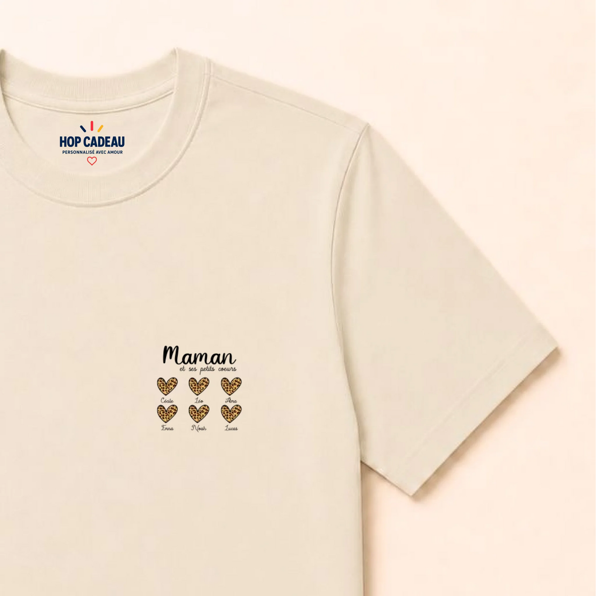 Sweat à capuche Maman personnalisé – Ses petits cœurs – vue 34