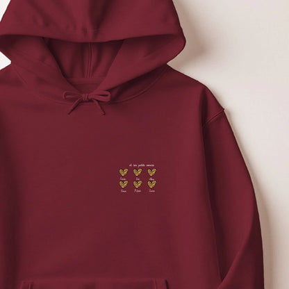 Sweat à capuche Maman personnalisé – Ses petits cœurs – vue 6