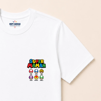 Sweat à capuche Super Maman personnalisé – Prénoms des enfants – vue 28